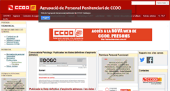 Desktop Screenshot of agrupacio-presons.ccoo.cat